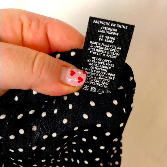 Theory Wide Leg Culottes Crop Navy White Polka Dot Crepe High Waist Size Small - Picture 8 of 9